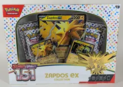 Pokemon TCG SV: Scarlet & Violet 151 Zapdos ex Collection Box | Sealed | 4 Packs - Image 1