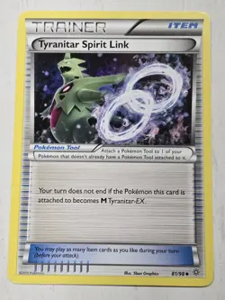 Pokemon Tyranitar Spirit Link 81/98 XY Ancient Origins Regular - Image 1