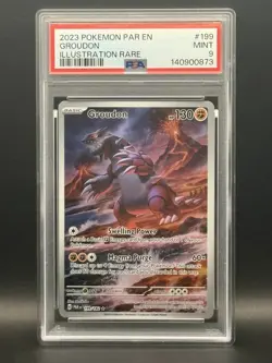 2023 POKEMON PAR EN GROUDON ILLUSTRATION RARE PSA 9 - Image 1
