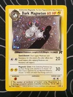 Dark Magneton 11/82 Team Rocket Pokemon Card Vintage Wotc Swirl Lightly Played - Image 1