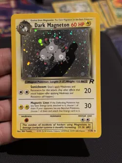 Dark Magneton 11/82 Team Rocket Pokemon Card Vintage Wotc Swirl NM - Image 1