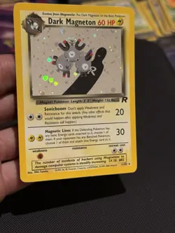 Dark Magneton 11/82 Team Rocket Pokemon Card Vintage Wotc Swirl NM - Image 3
