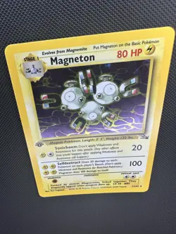 Pokemon Magneton Fossil 1st Edition Holo Rare WOTC 11/62 - Image 2