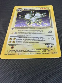 Pokemon Magneton Fossil 1st Edition Holo Rare WOTC 11/62 - Image 3