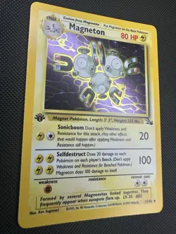 Pokemon Magneton Fossil 1st Edition Holo Rare WOTC 11/62 - Image 4