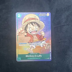 One Piece Monkey D. Luffy P-037 Promo Card TCG 1st Anniversary Stamped FOIL #2 - Image 1