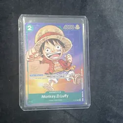 One Piece Monkey D. Luffy P-037 Promo Card TCG 1st Anniversary Stamped FOIL #1 - Image 5