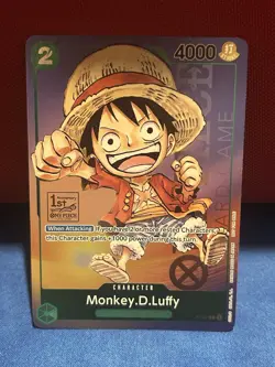 Monkey D. Luffy P-037 One Piece Promo Card TCG 1st Anniversary Stamped Foil NM - Image 1