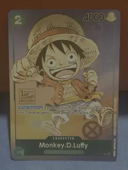 Monkey D. Luffy P-037 One Piece Promo Card TCG 1st Anniversary Stamped Foil NM - Image 1