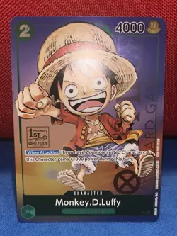 Monkey D. Luffy P-037 One Piece Promo Card TCG 1st Anniversary Stamped Foil NM - Image 2