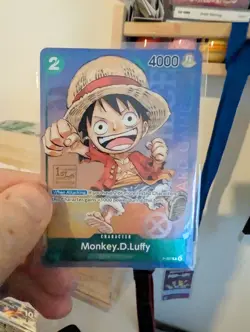 One Piece Monkey D. Luffy P-037 Promo Card TCG 1st Anniversary Stamped FOIL - Image 1