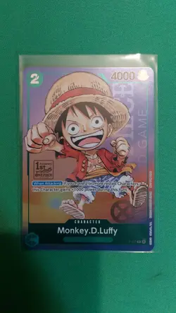 One Piece Monkey D. Luffy P-037 Promo Card TCG 1st Anniversary Stamped FOIL - Image 1