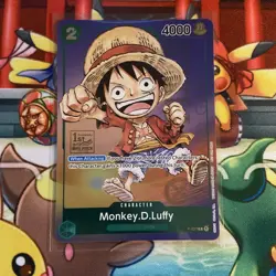 One Piece Monkey D. Luffy P-037 Promo Card TCG 1st Anniversary Stamped FOIL - Image 1