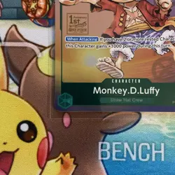 One Piece Monkey D. Luffy P-037 Promo Card TCG 1st Anniversary Stamped FOIL - Image 2
