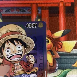 One Piece Monkey D. Luffy P-037 Promo Card TCG 1st Anniversary Stamped FOIL - Image 4