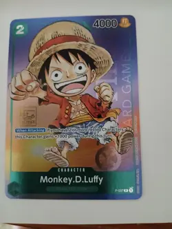 Monkey D. Luffy P-037 One Piece Promo Card TCG 1st Anniversary Stamped Foil - Image 1