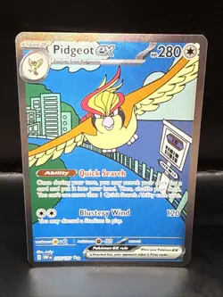 Pokemon TCG Pidgeot ex 225/197 Special Illustration Rare Obsidian Flames NM/M - Image 2