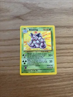 Pokemon TCG Nidoking Base Set Holo Unlimited Rare Card 11/102 - Near Mint / Mint - Image 1