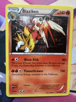 2012 Blaziken 17/108 Dark Explorers Holo Rare LP English Pokemon Holofoil Card - Image 1