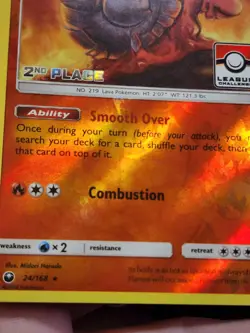 Pokemon League 2nd Place Magcargo 24/168 Promo Pokemon Card NM - Image 3