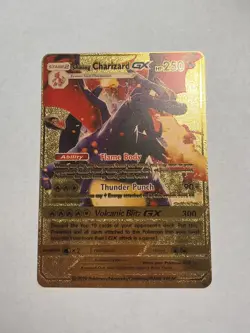 SHINING Charizard GX ULTRA RARE Gold Foil Display Card MINT/NEAR MINT - Image 1