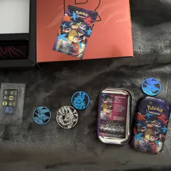 Pokemon Containers, Stickers, Coins, Playmat, Small Card Binder, Etc - Image 3