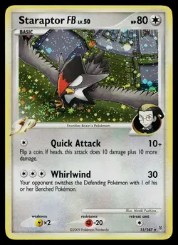 Pokemon Card - Staraptor FB Supreme Victors 11/147 Holo SWIRL - Image 1
