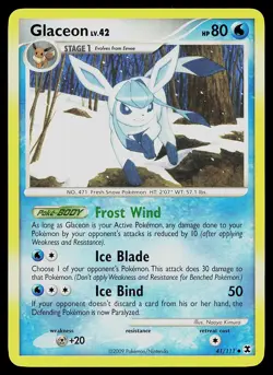 Pokemon Card - Glaceon Rising Rivals 41/111 Uncommon Non Holo - Image 1