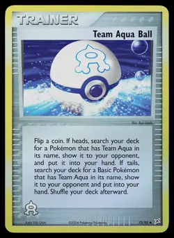 Pokemon Card - Team Aqua Ball Team Magma vs Team Aqua 75/95 Reverse Holo - Image 1