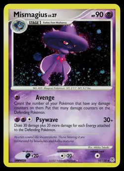 Pokemon Card - Mismagius Diamond and Pearl 10/130 Holo Rare - Image 1
