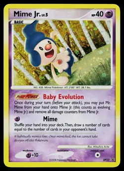 Pokemon Card - Mime Jr. Diamond and Pearl Holo DP22 Promo - Image 1