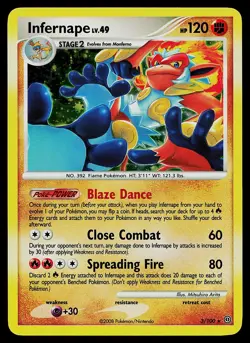Pokemon Card - Infernape Stormfront 3/100 Holo Rare - Image 1
