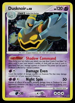 Pokemon Card - Dusknoir Stormfront 1/100 Holo Rare - Image 1