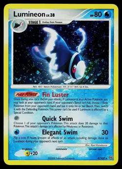 Pokemon Card - Lumineon Stormfront 4/100 Holo Rare - Image 1