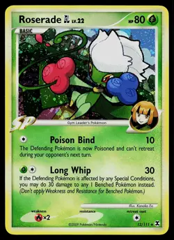 Pokemon Card - Roserade GL Rising Rivals 12/111 Holo Rare - Image 1