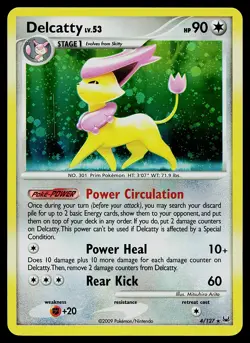 Pokemon Card - Delcatty Platinum 4/127 Holo Rare - Image 1