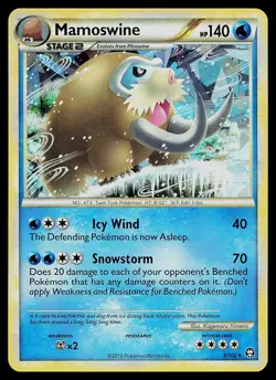 Pokemon Card - Mamoswine Triumphant 5/102 Cracked Ice Holo Rare - Image 1