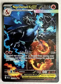 Mega Charizard X ex 125/094 SIR Phantasmal Flames Pokemon Card NM - Image 2