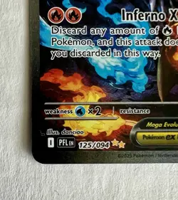Mega Charizard X ex 125/094 SIR Phantasmal Flames Pokemon Card NM - Image 4