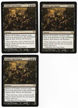 Zombie Apocalypse x3 3x 2012 Dark Ascension Black Rare Sorcery MTG NM AZ2 - Image 1