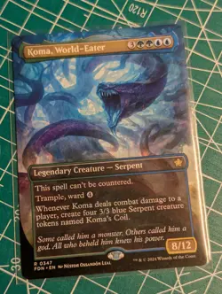 Koma, World-Eater (Borderless) Foundations Regular NM - Image 1
