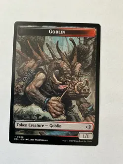 MAGIC THE GATHERING MTG LORWYN ECLIPSED DOUBLE TOKEN GOBLIN / TREEFOLK (#3) - Image 1