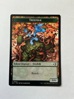 MAGIC THE GATHERING MTG LORWYN ECLIPSED DOUBLE TOKEN GOBLIN / TREEFOLK (#3) - Image 2