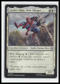 🕸 MTG Marvel’s Spider-Man Web-Slinger Foil - Mythic Rare Universes Beyond 🕸 - Image 1