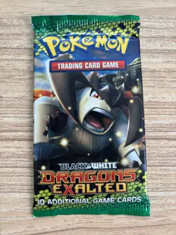 Pokemon Black & White Dragons Exalted Booster Pack Factory Sealed Terrakion Art - Image 1