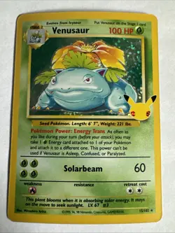 Pokemon TCG - Venusaur 15/102 Celebrations Classic Collection Holo 🔥 - Image 1