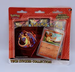 Pokemon Ascended Heroes Tech Sticker 3-Pack Promo -Charmander READY TO SHIP - Image 1