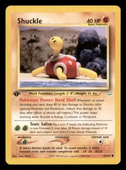Shuckle 51/64 1st Edition Neo Revelation 2001 Pokemon - Image 1