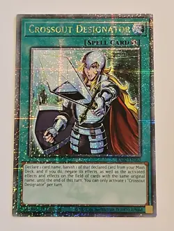 Crossout Designator Quarter Century Secret Rare RA02-EN063 1st Edition Yugioh - Image 1