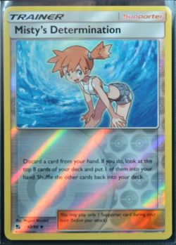 Misty's Determination Hidden Fates 2019 62/68 Reverse Holo Near Mint Pokemon TCG - Image 1
